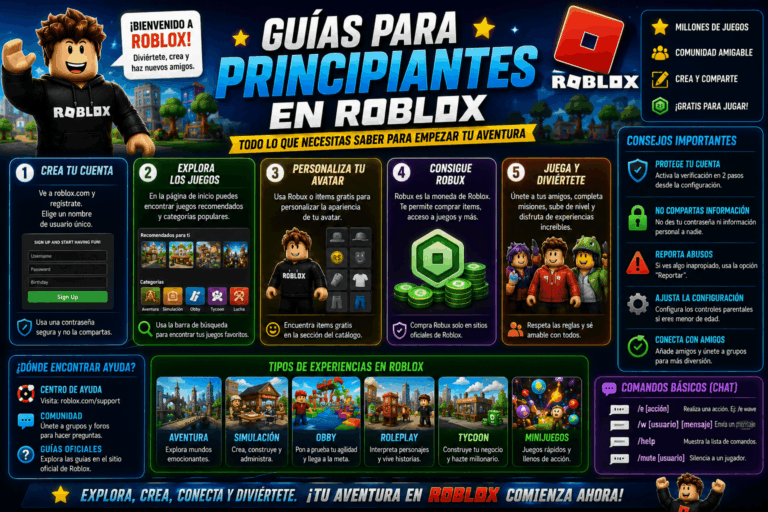Guías para principiantes en Roblox.