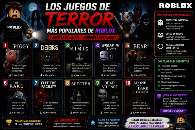 Los juegos de terror más populares de Roblox.