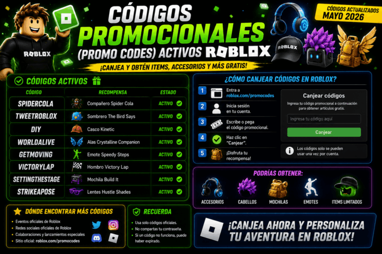 Códigos promocionales (Promo Codes) activos
